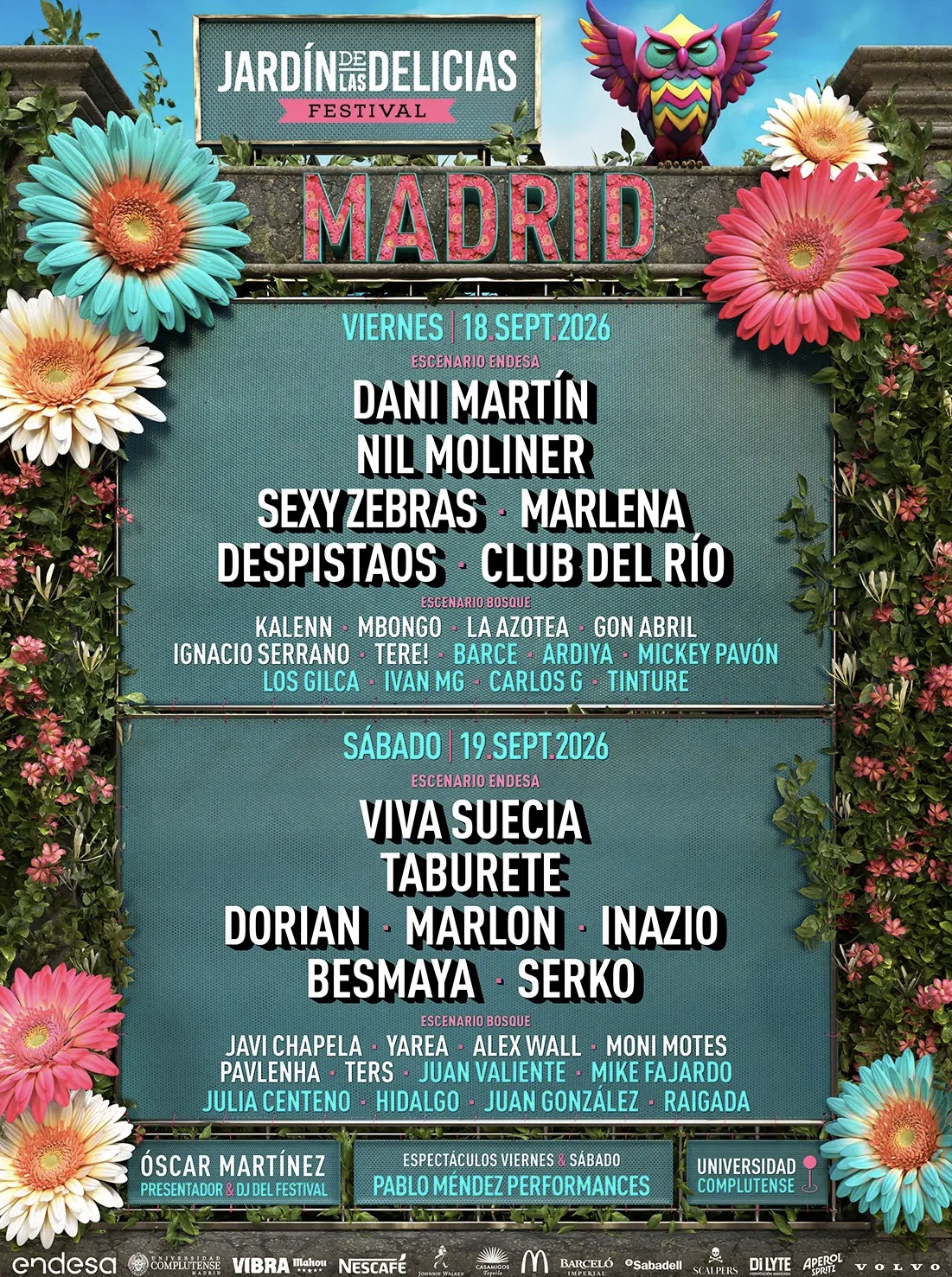 El Jardín de las Delicias vuelve a Madrid con Dani Martín, Viva Suecia y muchos más